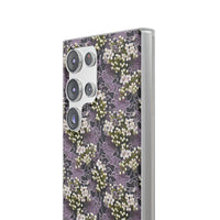 Thumbnail for White Flowers on a Purple Bed - Flexi Cases for Samsung Galaxy S23, Samsung Galaxy S23 Plus, and Samsung Galaxy S23 Ultra