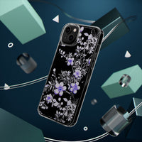 Thumbnail for *Clear Case* Purple Petals - iPhone 14, iPhone 14 Pro, iPhone 14 Plus, iPhone 14 Pro Max - Supports Wireless Charging