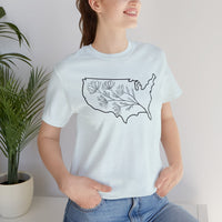 Thumbnail for Map of the USA - Unisex Light Cotton T-Shirt