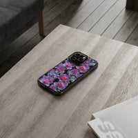 Thumbnail for *Clear Case* Fuchsia Orchid - iPhone 14, iPhone 14 Pro, iPhone 14 Plus, iPhone 14 Pro Max - Supports Wireless Charging