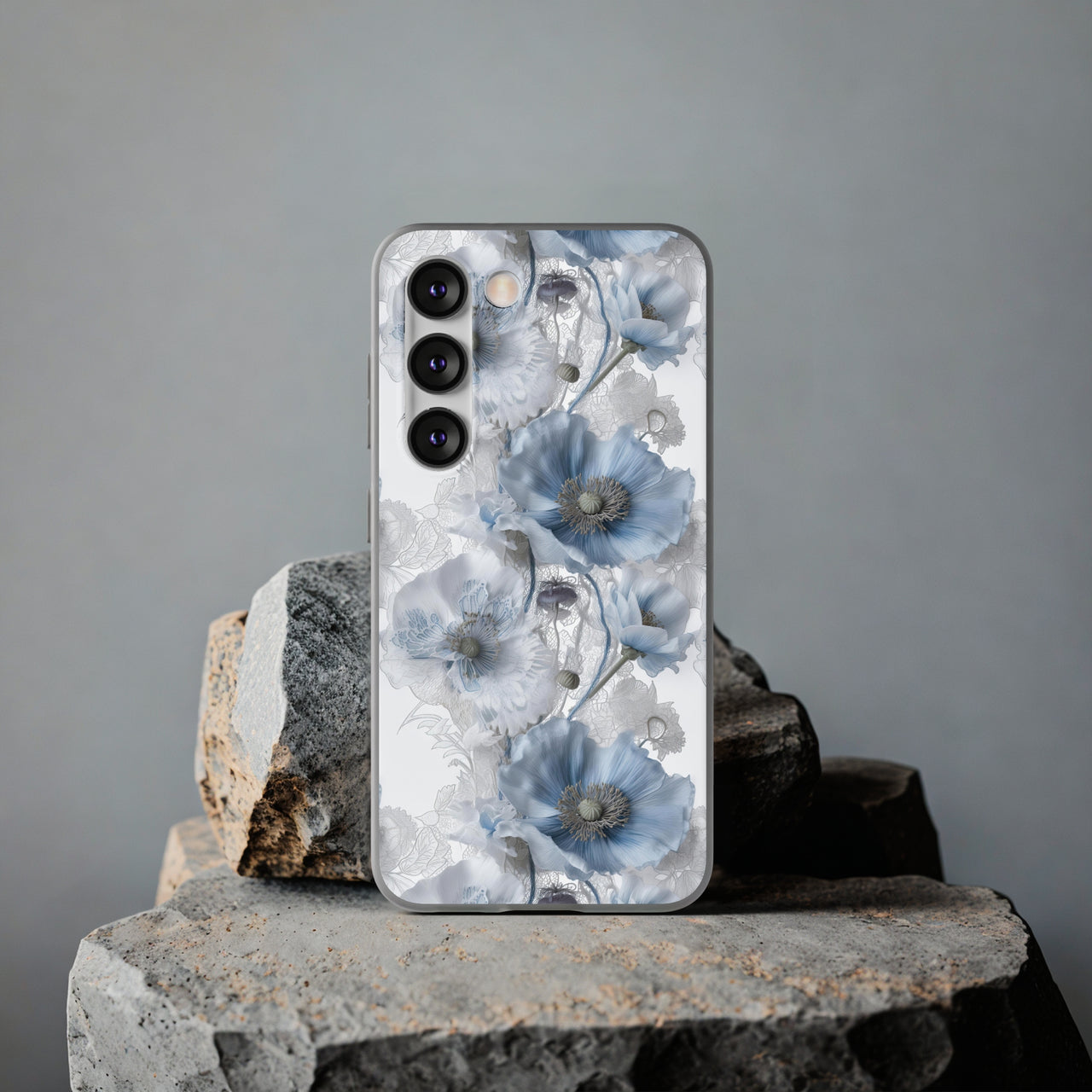 Himalayan Blue Poppy - Flexi Cases for Samsung Galaxy S23, Samsung Galaxy S23 Plus, and Samsung Galaxy S23 Ultra