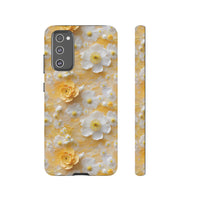 Thumbnail for Yellow Floral Tough Case for Samsung Galaxy S20, Samsung Galaxy S20+, Samsung Galaxy S20 Ultra, and Samsung Galaxy S20 FE