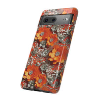 Thumbnail for Orange Petals in Silver Tapestry Tough Case for Google Pixel 7