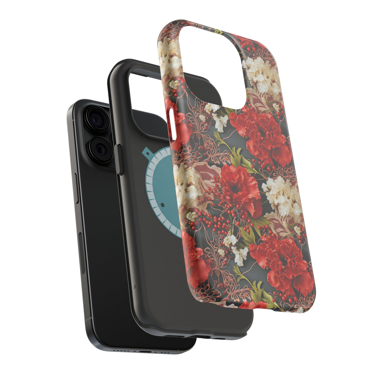 Carnation for January Birthday - MagSafe Tough Case for iPhone 15, iPhone 15 Pro, iPhone 15 Plus, & iPhone 15 Pro Max