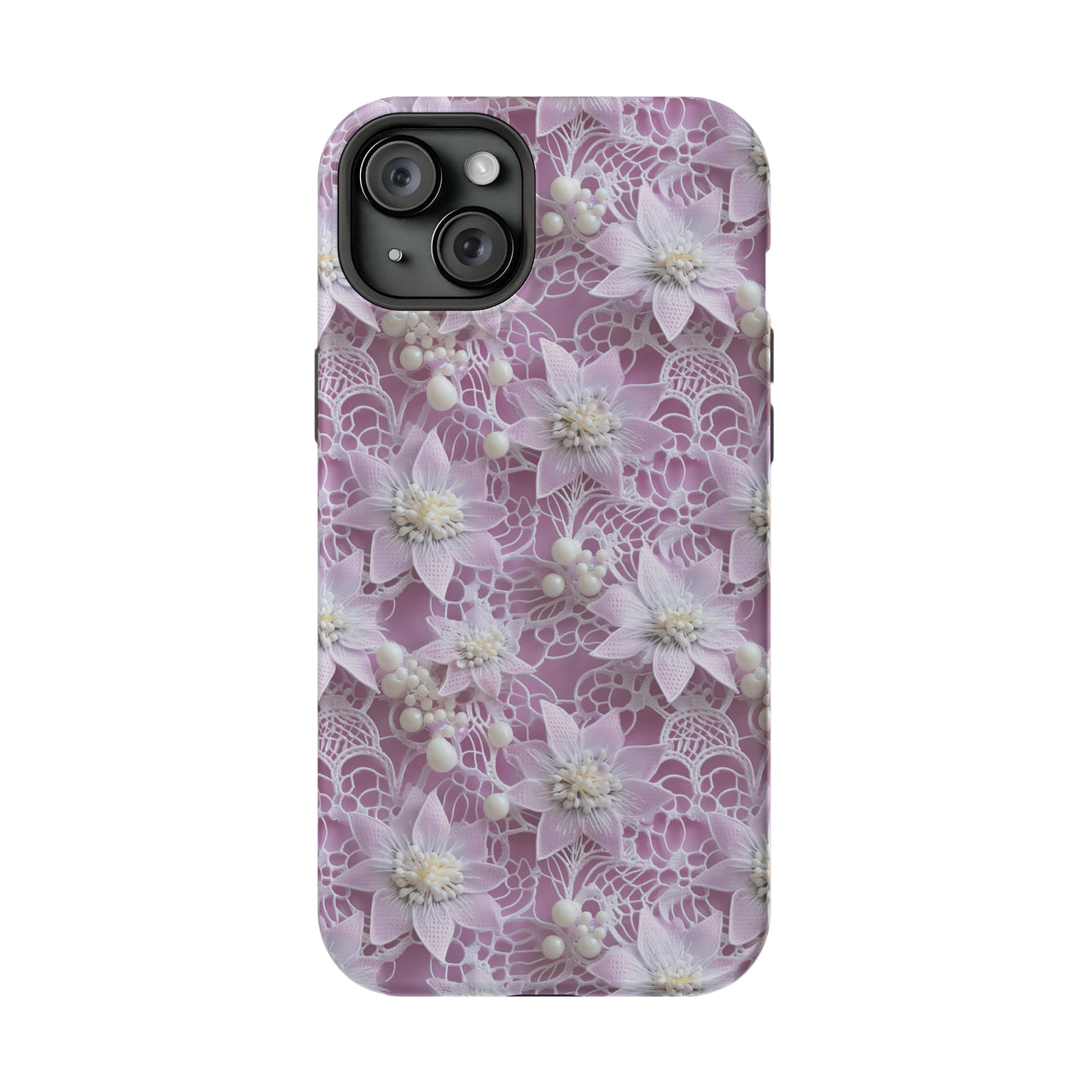 Pink Coquette Clematis - MagSafe Tough Case for iPhone 15, iPhone 15 Pro, iPhone 15 Plus, & iPhone 15 Pro Max