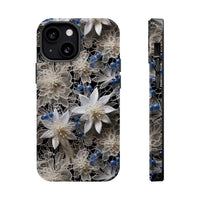 Thumbnail for Vintage Lace and Clematis MagSafe Tough Cases for iPhone 13, iPhone 13 Mini, iPhone 13 Pro, and iPhone 13 Pro Max.