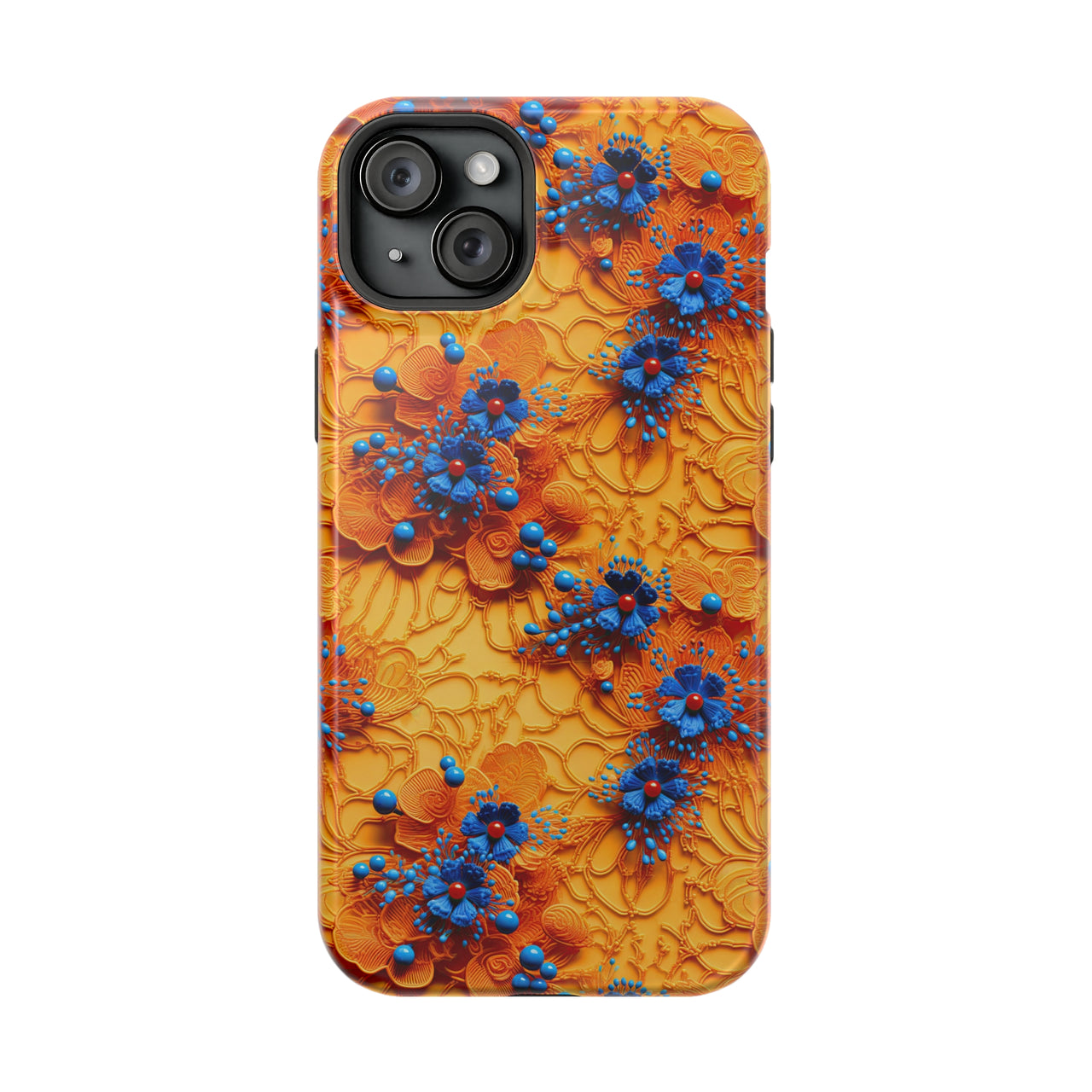 Royal Ryukyu Blossoms - MagSafe Tough Case for iPhone 15, iPhone 15 Pro, iPhone 15 Plus, & iPhone 15 Pro Max