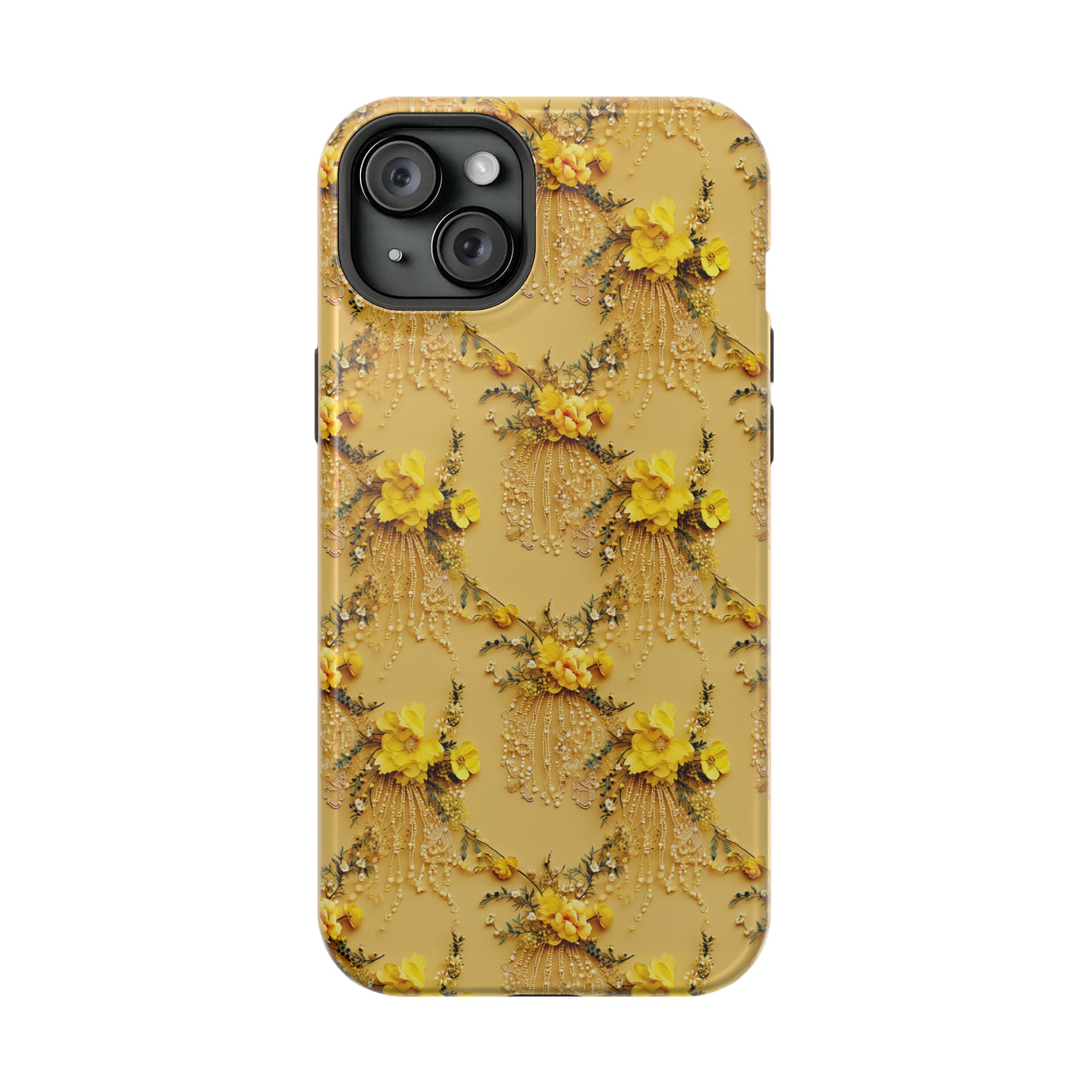 Floral Sunshine - MagSafe Tough Case for iPhone 15, iPhone 15 Pro, iPhone 15 Plus, & iPhone 15 Pro Max