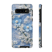 Thumbnail for Pearls and Lace on Baby Blue - Tough Case for Samsung Galaxy S10, Samsung Galaxy S10E, and Samsung Galaxy S10 Plus