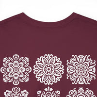 Thumbnail for Front and Back Flower Design - Unisex Heavy Cotton Tee