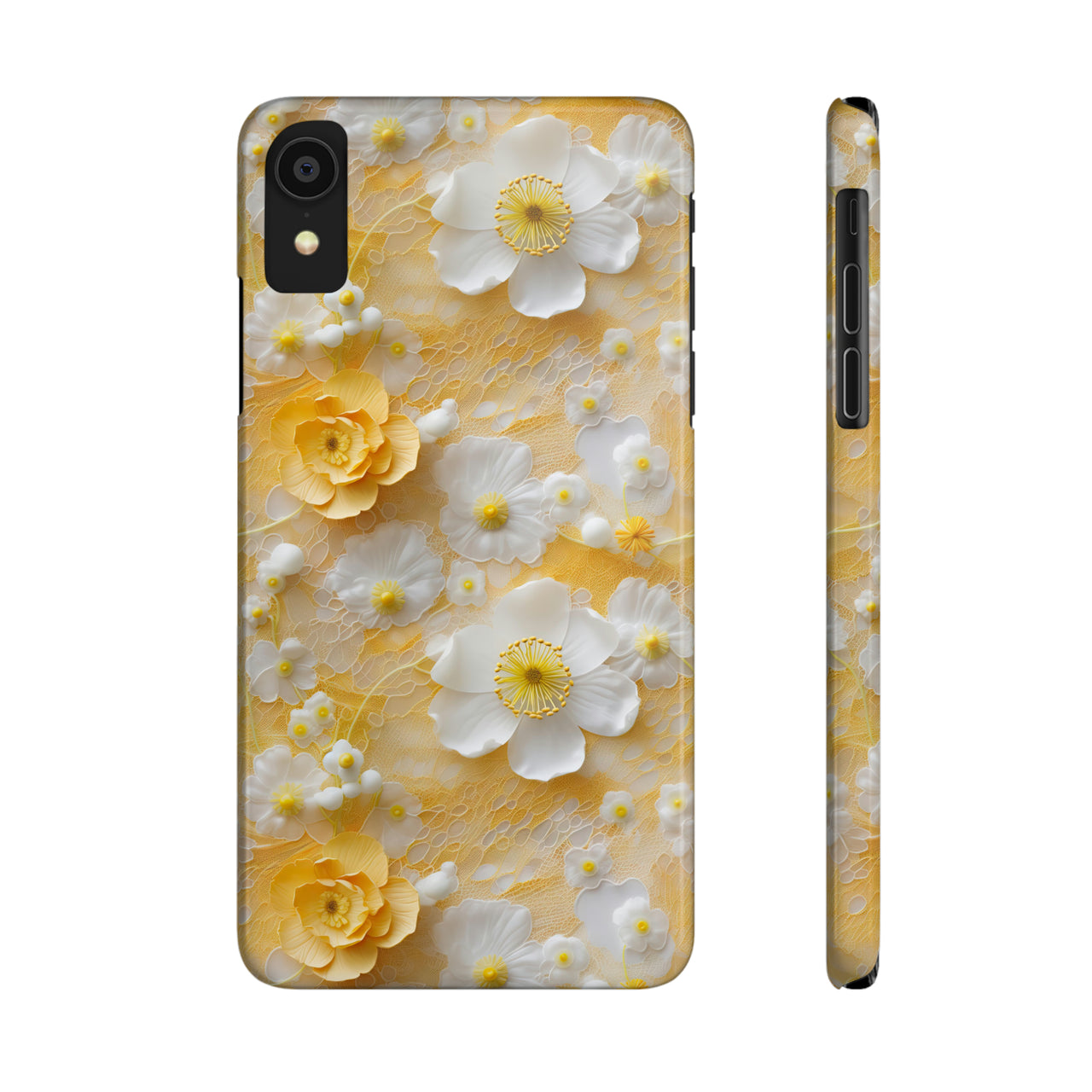 Yellow Floral - Slim Phone Cases for iPhone X, iPhone XR, iPhone XS, and iPhone XS MAX