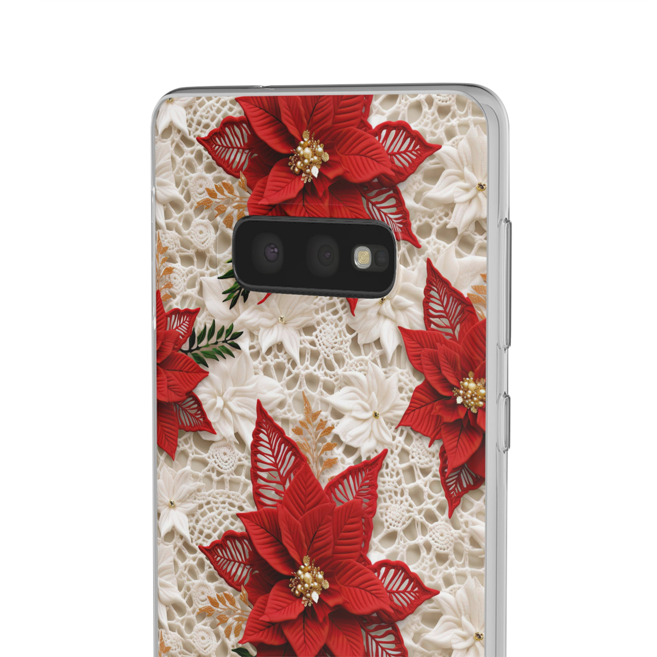 Christmas Poinsettia - Flexi Cases for Samsung Galaxy S10, Samsung Galaxy S10E, & Samsung Galaxy S10 Plus