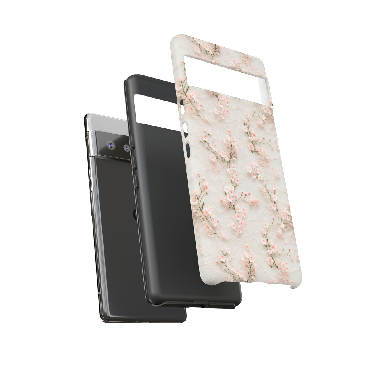 White Lace and Cherry Blossoms Case for Google Pixel 6 and Google Pixel 6 Pro