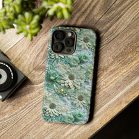 Thumbnail for Teal Petals - Tough Case for iPhone 15, iPhone 15 Pro, iPhone 15 Plus, and iPhone 15 Pro Max