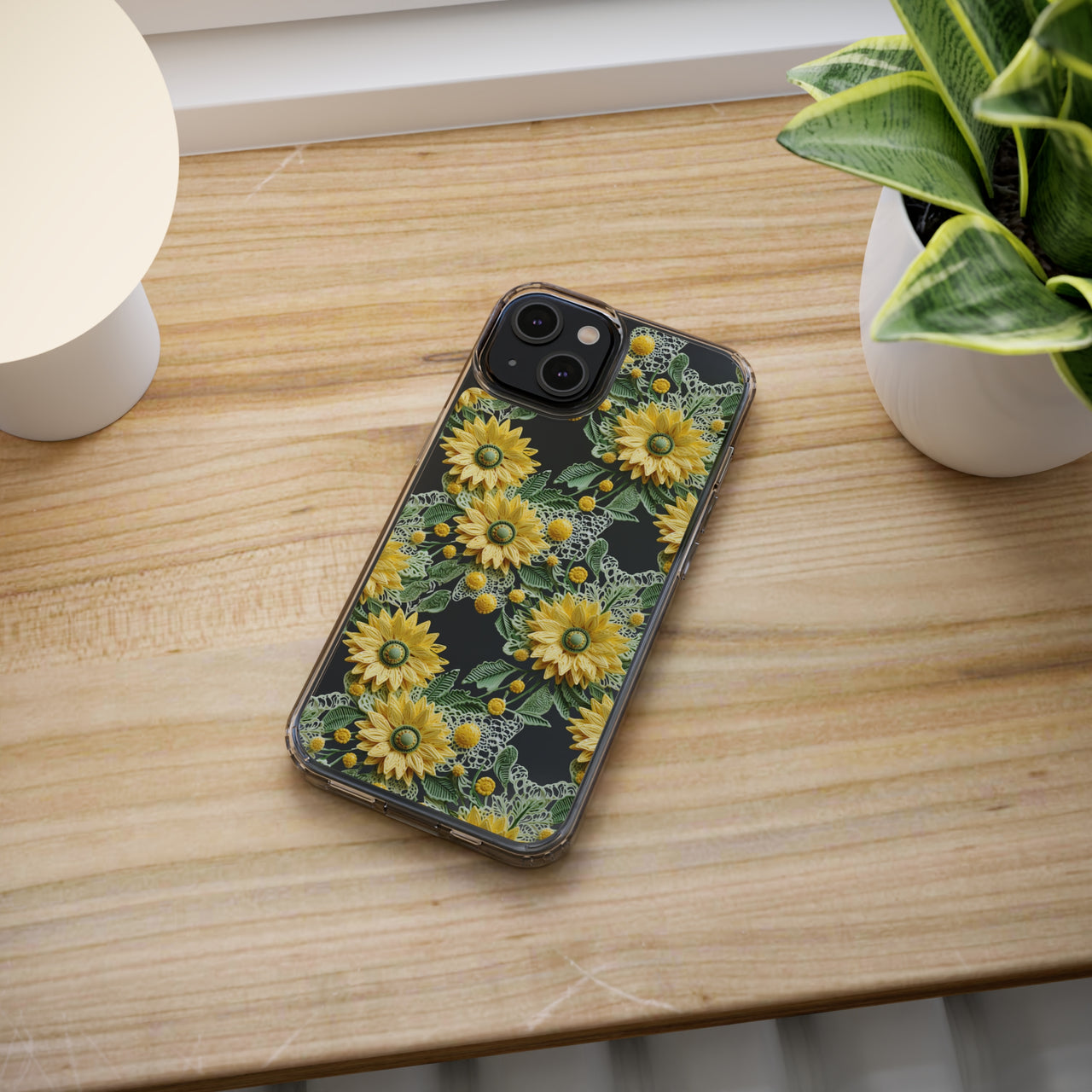 *Clear Case* Whimsical Sunflowers - iPhone 14, iPhone 14 Pro, iPhone 14 Plus, iPhone 14 Pro Max - Supports Wireless Charging