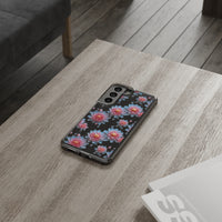 Thumbnail for *Clear Case* Pink and Blue Glass Flowers - Samsung Galaxy S22, Samsung Galaxy S22 Plus, Samsung Galaxy S22 Ultra - Supports Wireless Charging