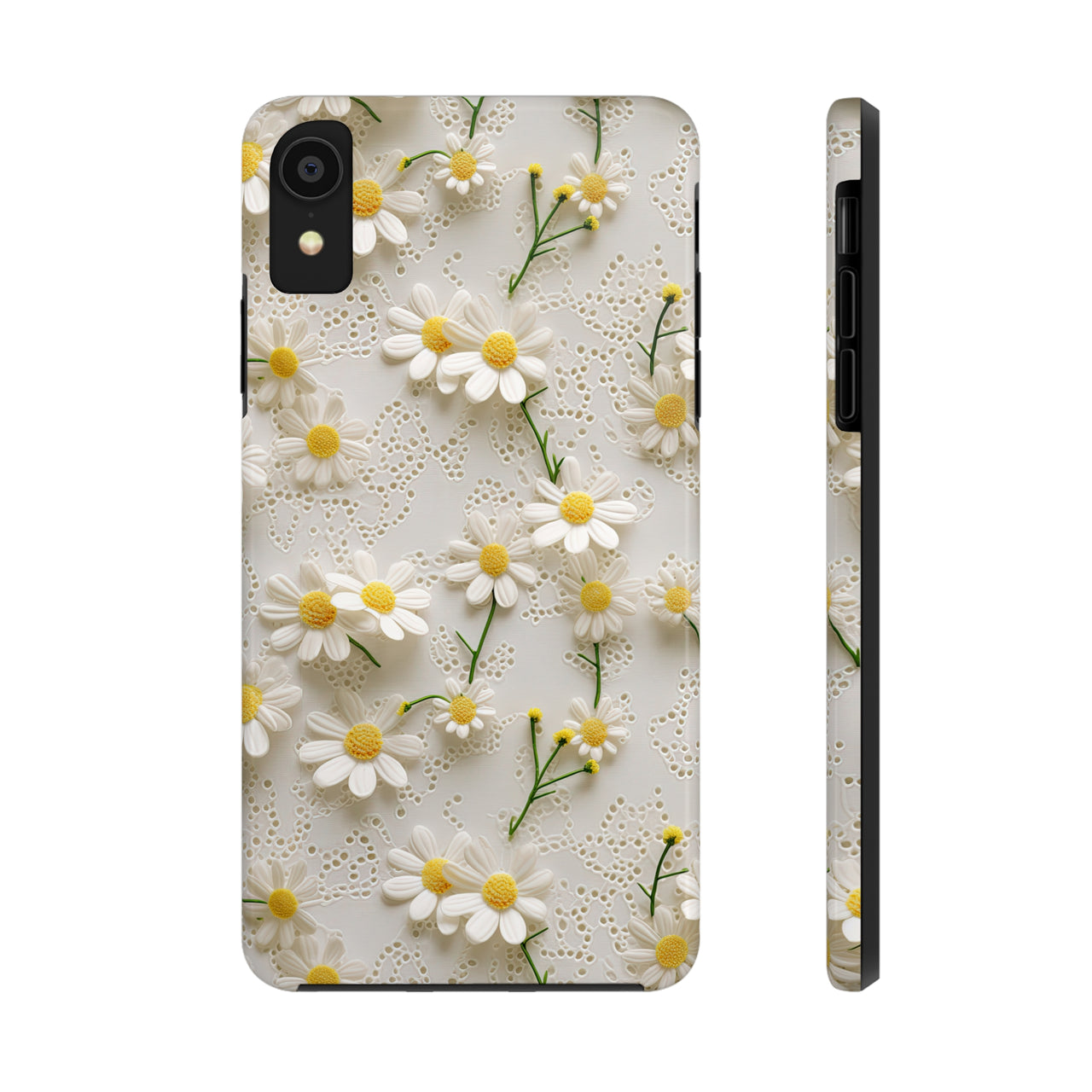 Daisy Tough Phone Cases for iPhone X, iPhone XR, iPhone XS, and iPhone XS MAX. Supports Wireless Charging.