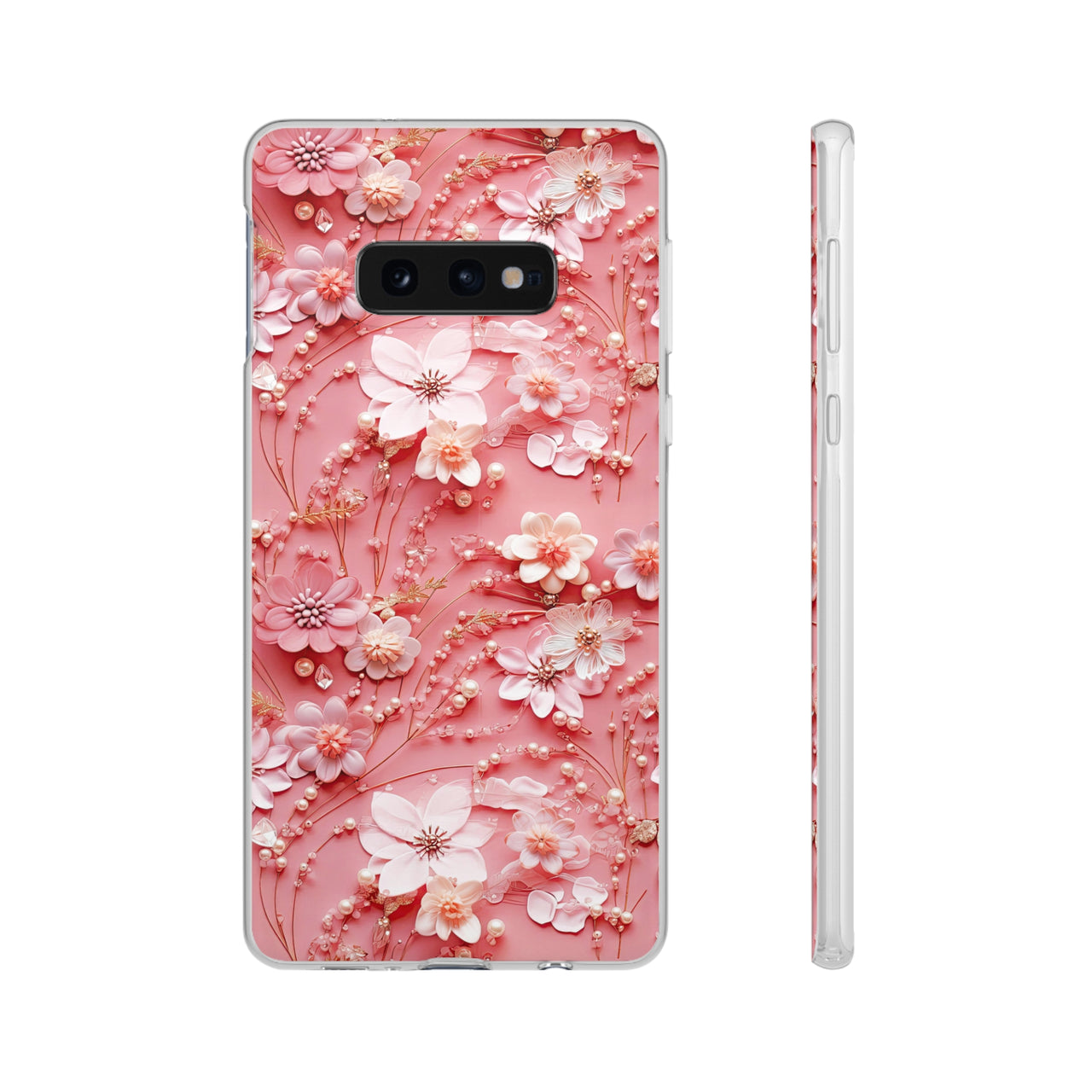 Floral Champagne Toast - Flexi Cases for Samsung Galaxy S10, Samsung Galaxy S10E, & Samsung Galaxy S10 Plus