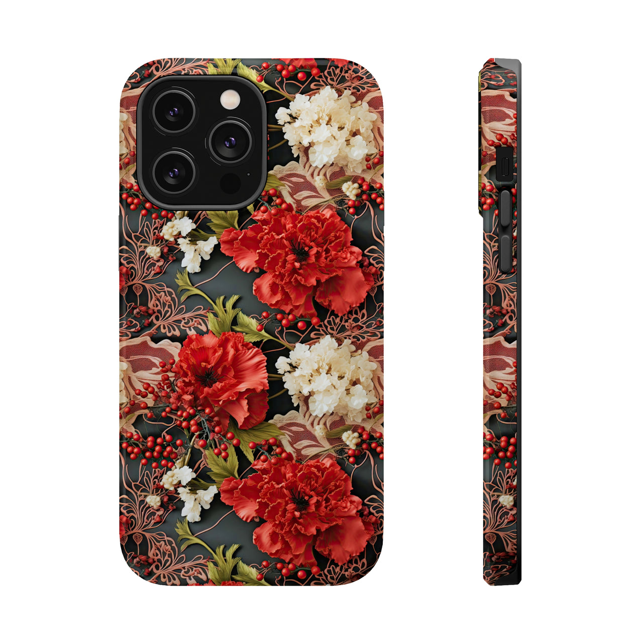 Carnation for January Birthday - MagSafe Tough Case for iPhone 14, iPhone 14 Pro, iPhone 14 Plus, and iPhone 14 Pro Max