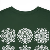 Thumbnail for Front and Back Flower Design - Unisex Heavy Cotton Tee