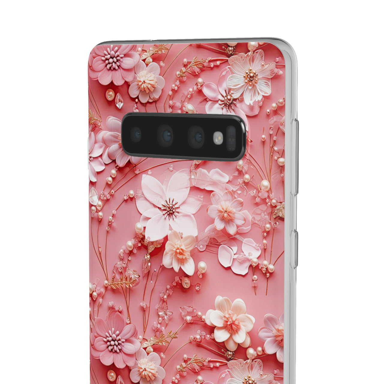 Floral Champagne Toast - Flexi Cases for Samsung Galaxy S10, Samsung Galaxy S10E, & Samsung Galaxy S10 Plus