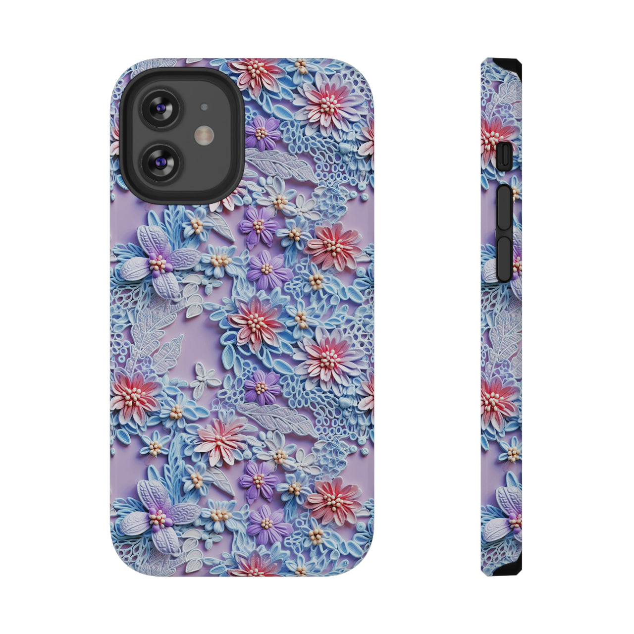 Cotton Candy Meadow - Impact-Resistant Case for iPhone 12, iPhone 12 Mini, iPhone 12 Pro, and iPhone 12 Pro Max. Supports Wireless Charging.