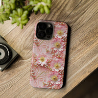 Thumbnail for Gold-Kissed Flowers on Pink Lace - MagSafe Tough Case for iPhone 15, iPhone 15 Pro, iPhone 15 Plus, & iPhone 15 Pro Max