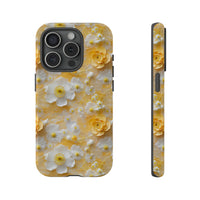 Thumbnail for Yellow Floral Tough Case for iPhone 15, iPhone 15 Pro, iPhone 15 Plus, and iPhone 15 Pro Max