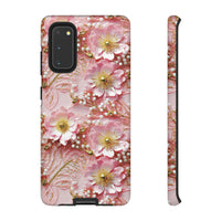 Thumbnail for Gold-Kissed Flowers on Pink Lace - Tough Case for Samsung Galaxy S20, Samsung Galaxy S20+, Samsung Galaxy S20 Ultra, and Samsung Galaxy S20 FE