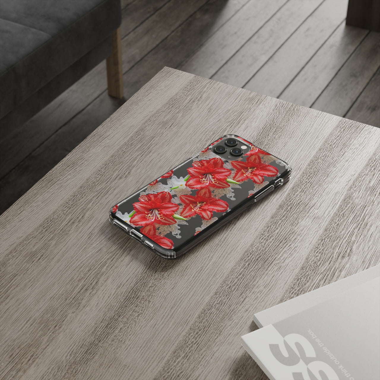 *Clear Case* Enchanting Amaryllis - iPhone 11, iPhone 11 Pro, iPhone 11 Pro Max - Supports Wireless Charging