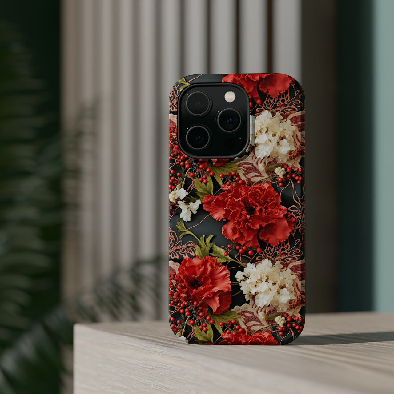 Carnation for January Birthday - MagSafe Tough Case for iPhone 14, iPhone 14 Pro, iPhone 14 Plus, and iPhone 14 Pro Max