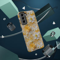 Thumbnail for Yellow Floral Impact-Resistant Cases for Samsung Galaxy S21, Samsung Galaxy S21 Plus, and Samsung Galaxy S21 Ultra. Supports Wireless Charging.