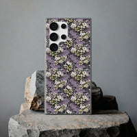 Thumbnail for White Flowers on a Purple Bed - Flexi Cases for Samsung Galaxy S23, Samsung Galaxy S23 Plus, and Samsung Galaxy S23 Ultra