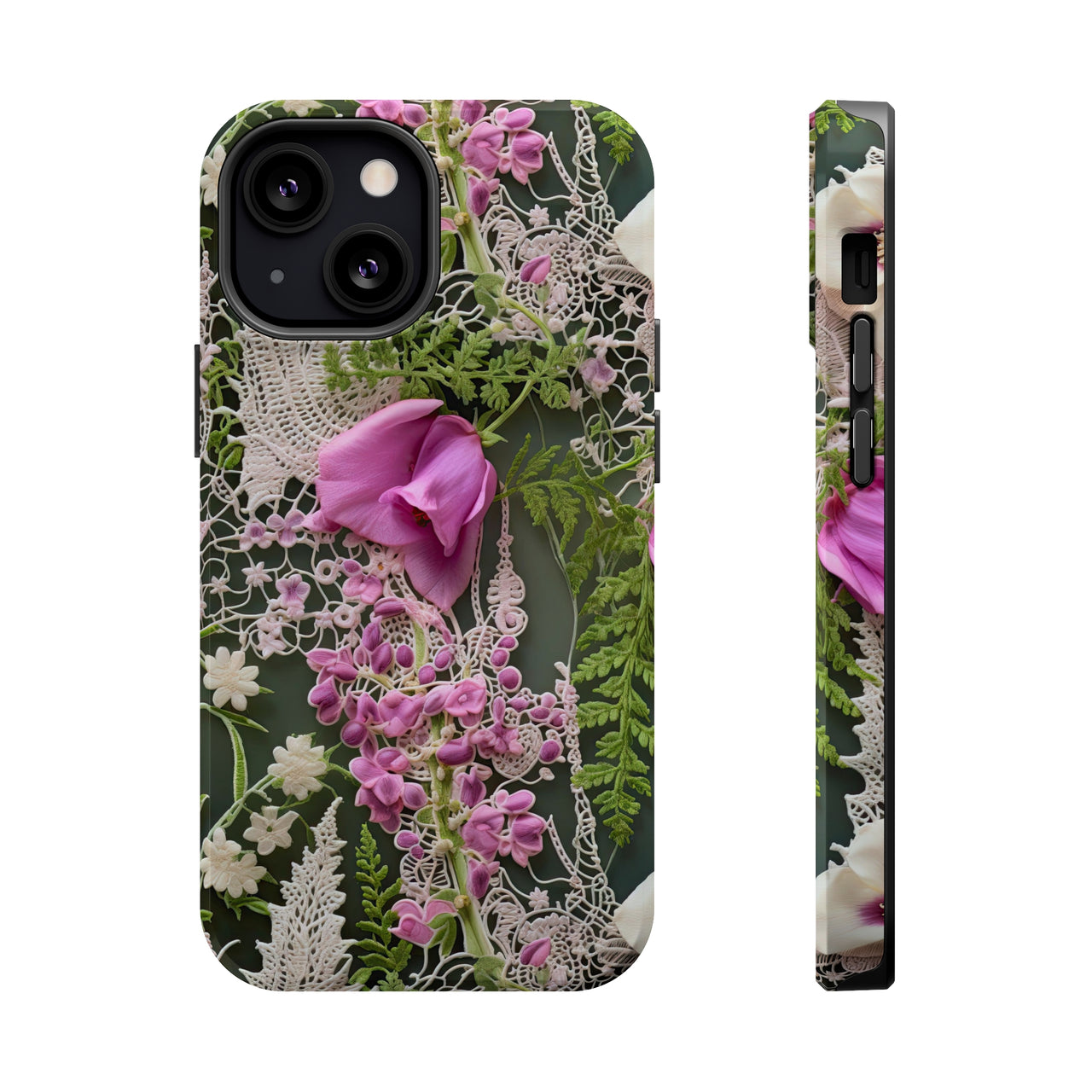 Woodland Whispers MagSafe Tough Cases for iPhone 13, iPhone 13 Mini, iPhone 13 Pro, and iPhone 13 Pro Max.