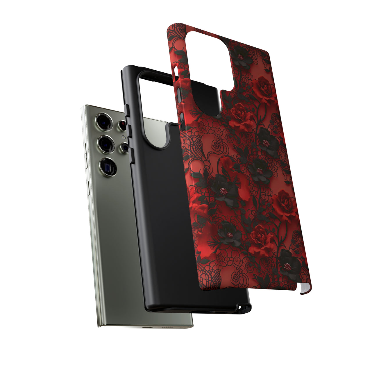 Gothic Rose Tough Cases for Samsung Galaxy S23, Samsung Galaxy S23 Plus, and Samsung Galaxy S23 Ultra