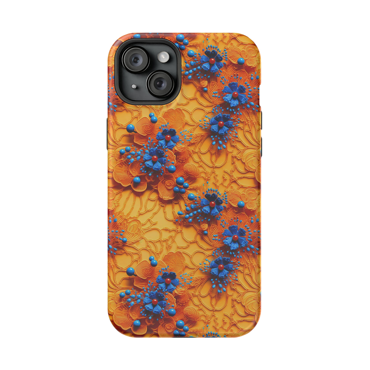 Royal Ryukyu Blossoms - MagSafe Tough Case for iPhone 15, iPhone 15 Pro, iPhone 15 Plus, & iPhone 15 Pro Max