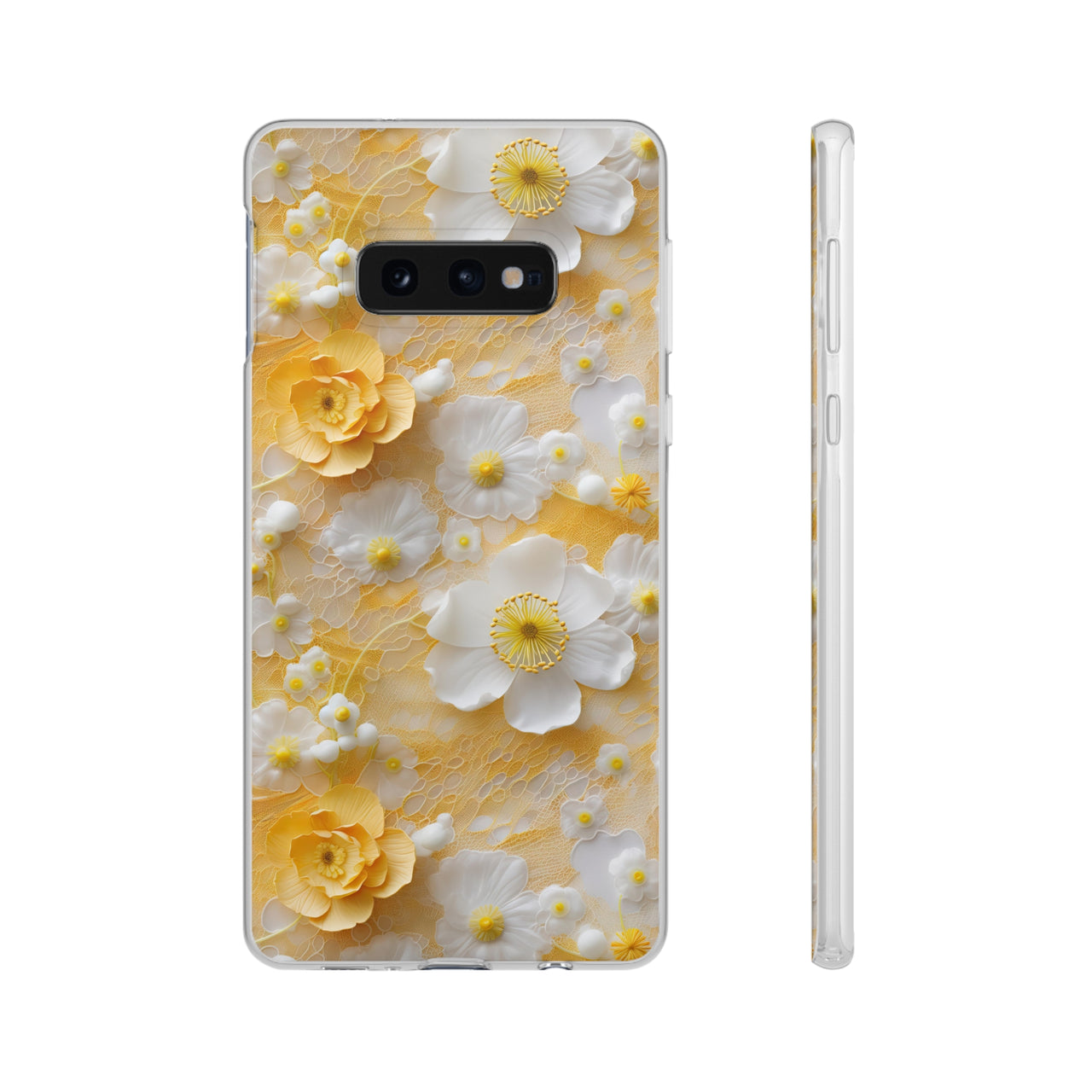 Yellow Floral - Flexi Cases for Samsung Galaxy S10, Samsung Galaxy S10E, & Samsung Galaxy S10 Plus