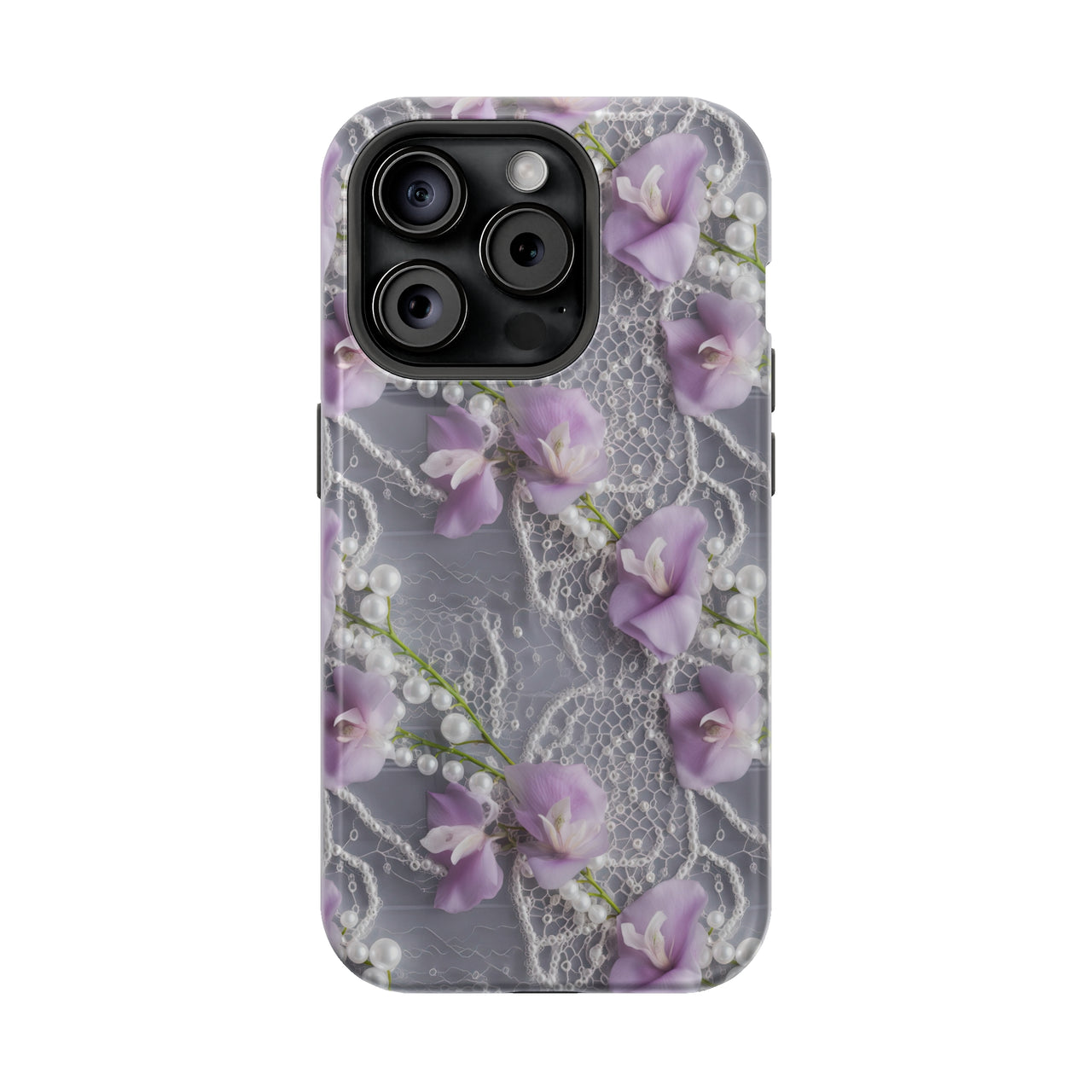 Purple Sweet Pea - MagSafe Tough Case for iPhone 15, iPhone 15 Pro, iPhone 15 Plus, & iPhone 15 Pro Max