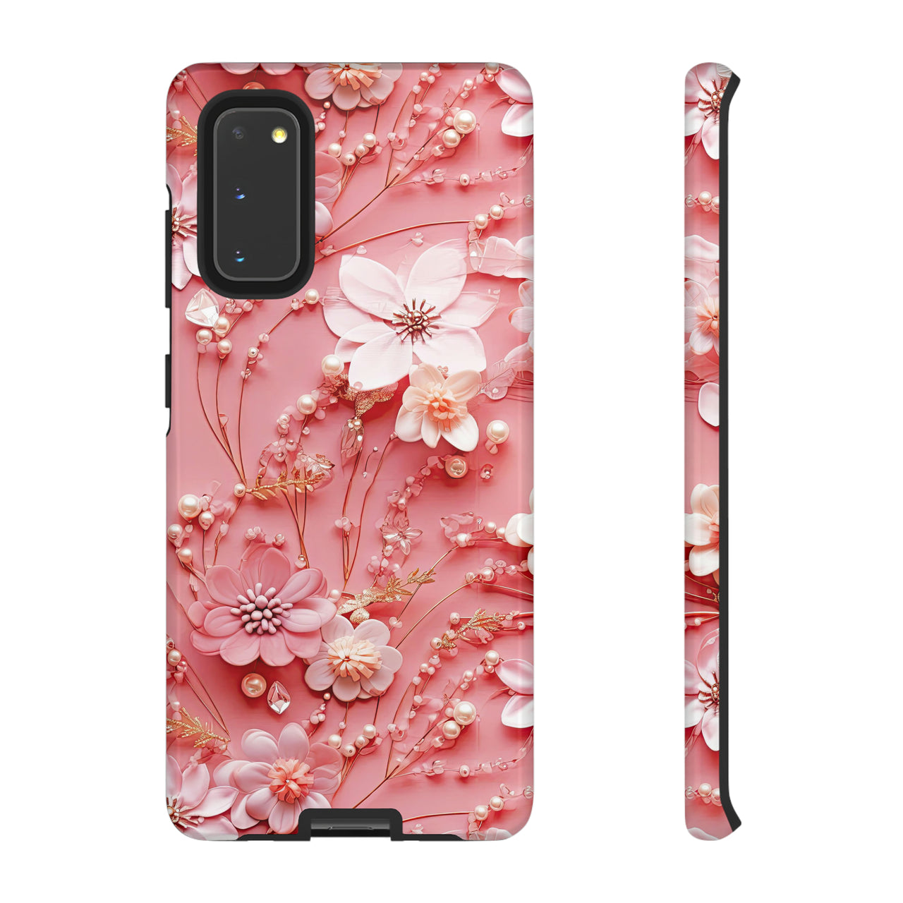 Floral Champagne Toast Tough Case for Samsung Galaxy S20, Samsung Galaxy S20+, Samsung Galaxy S20 Ultra, and Samsung Galaxy S20 FE