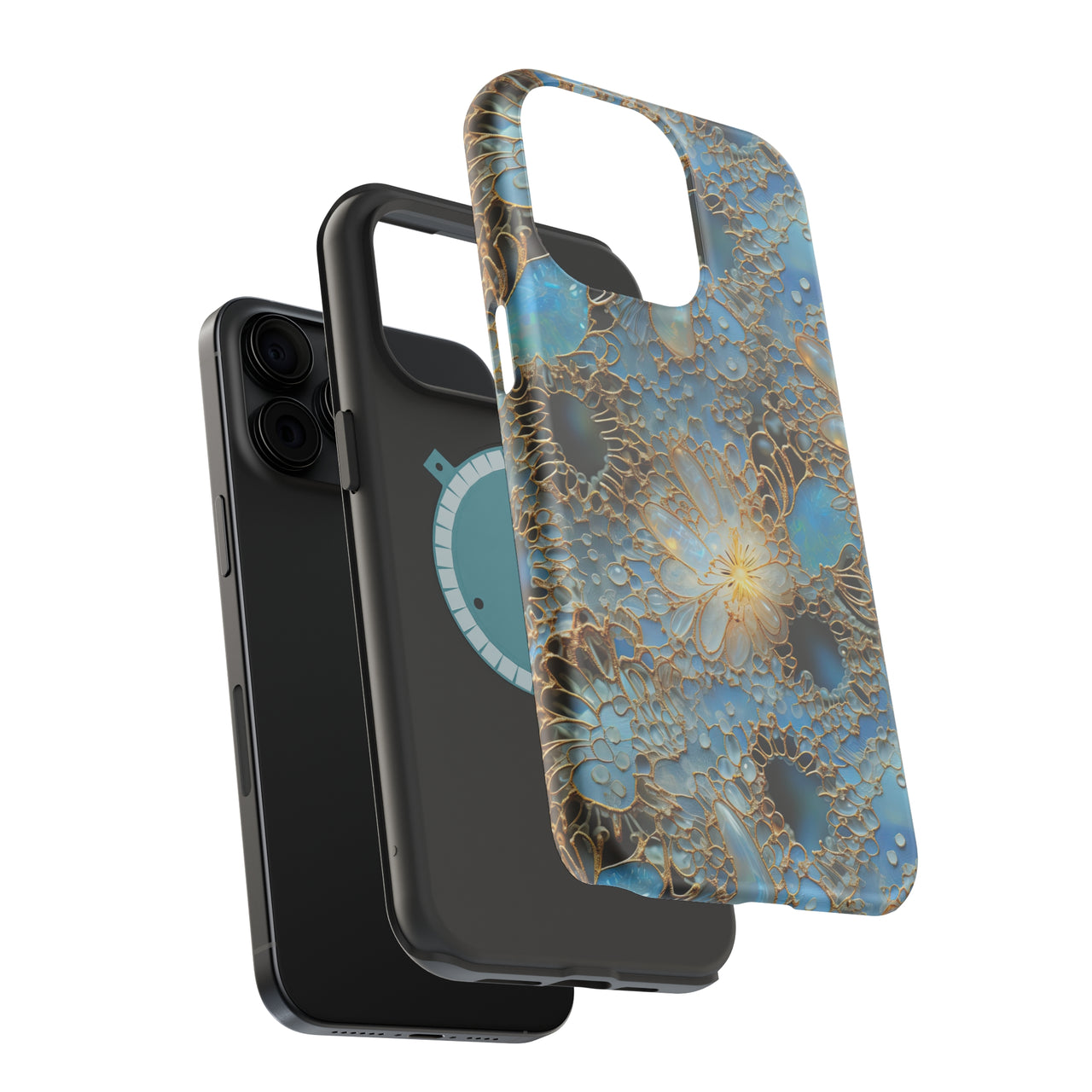 Gemstones and Gold Lace - MagSafe Tough Case for iPhone 15, iPhone 15 Pro, iPhone 15 Plus, & iPhone 15 Pro Max