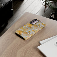 Thumbnail for Yellow Floral Tough Cases for Samsung Galaxy S23, Samsung Galaxy S23 Plus, and Samsung Galaxy S23 Ultra