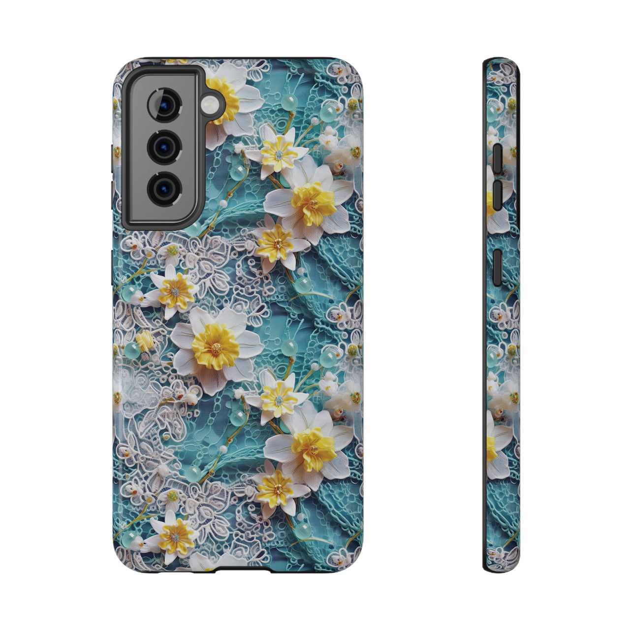 Daffodil for March Birthday - Impact-Resistant Case for Samsung Galaxy S21, Samsung Galaxy S21 Plus, and Samsung Galaxy S21 Ultra. Supports Wireless Charging.