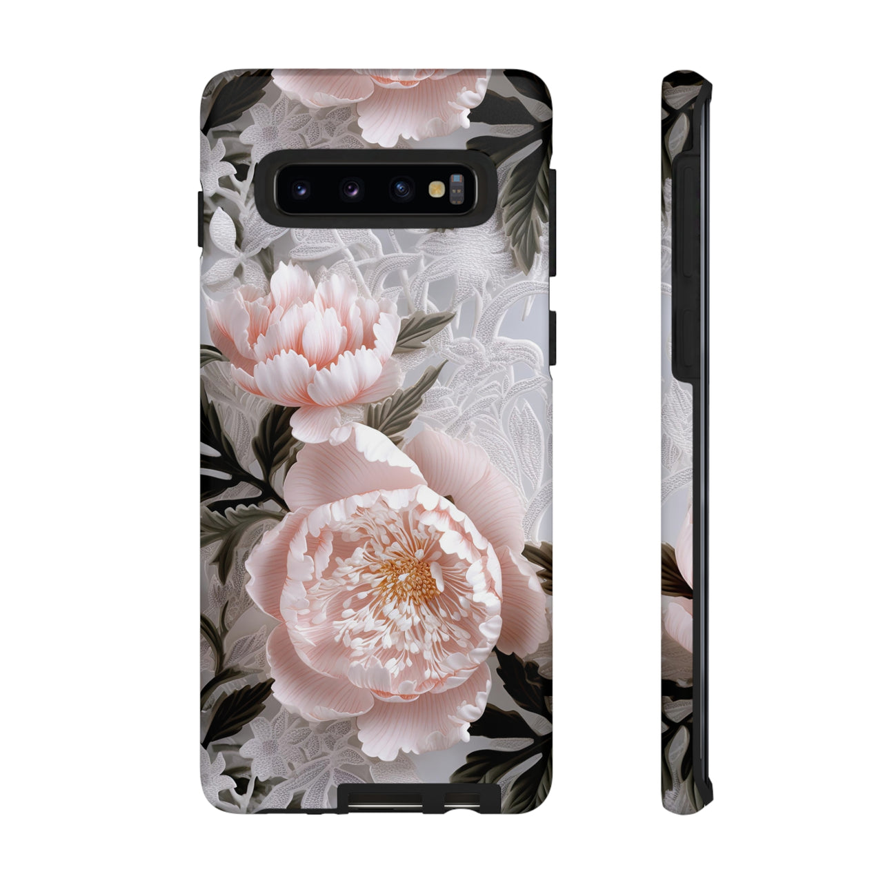 Pink Peony Tough Cases for Samsung Galaxy S10, Samsung Galaxy S10E, and Samsung Galaxy S10 Plus