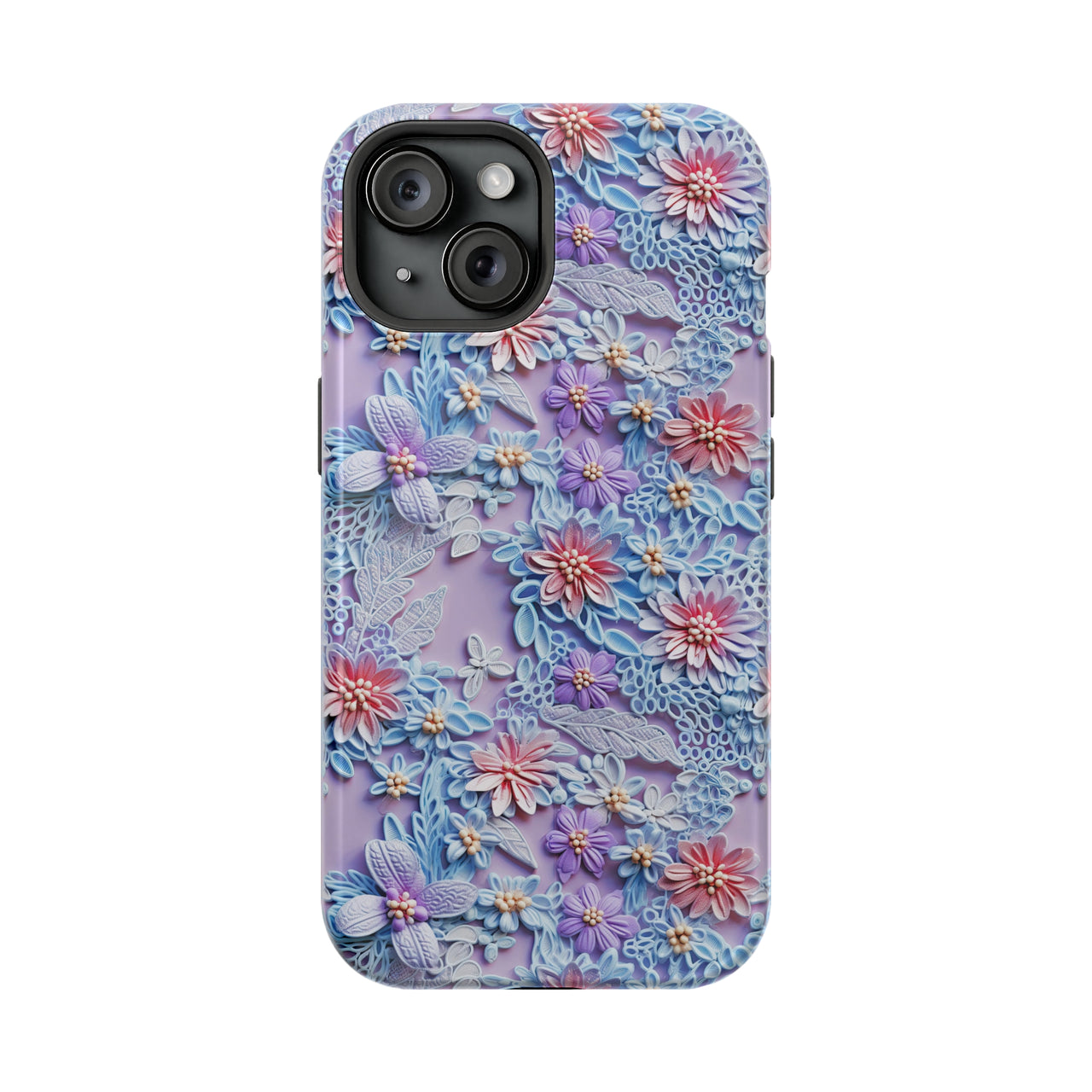 Cotton Candy Meadow - MagSafe Tough Case for iPhone 15, iPhone 15 Pro, iPhone 15 Plus, & iPhone 15 Pro Max