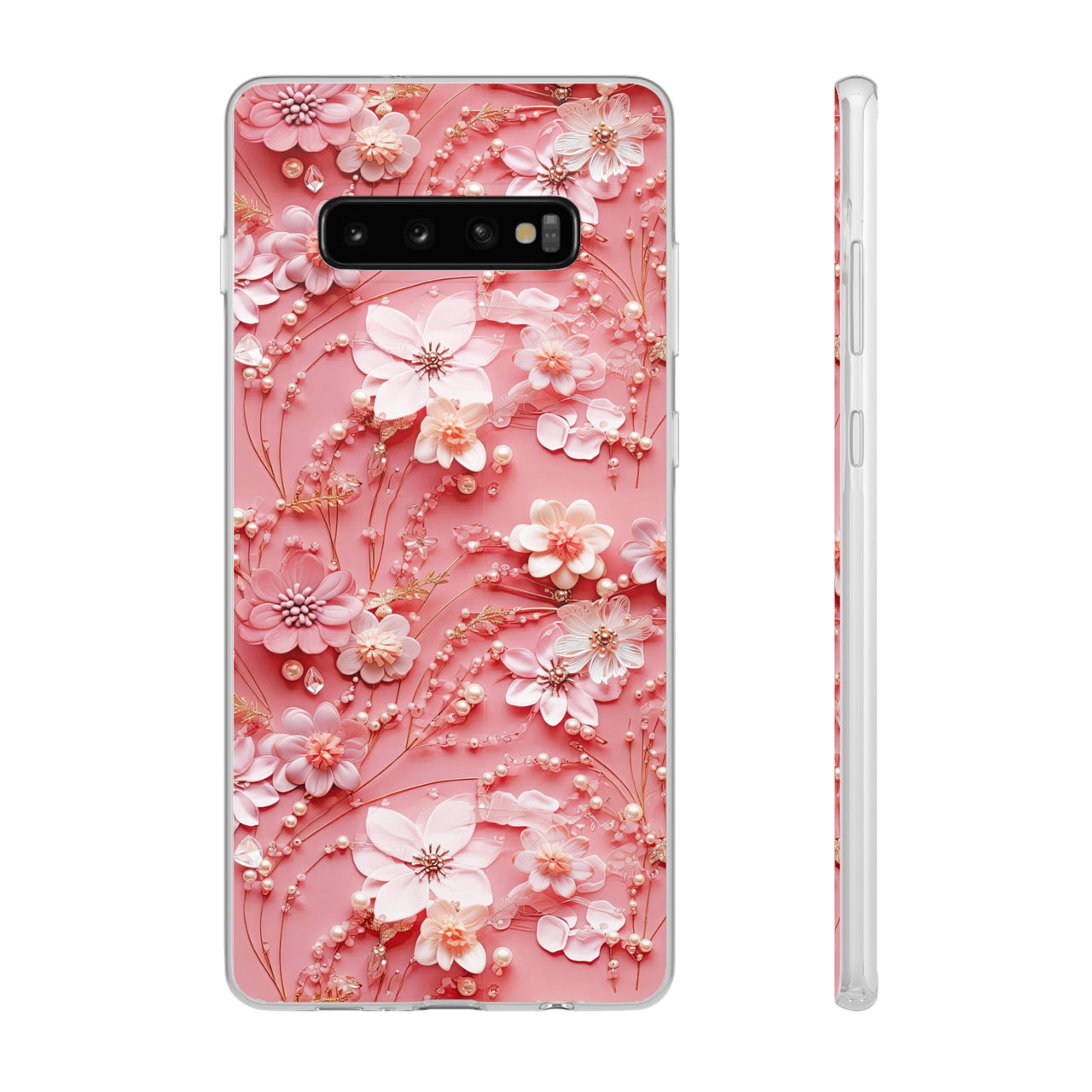 Floral Champagne Toast - Flexi Cases for Samsung Galaxy S10, Samsung Galaxy S10E, & Samsung Galaxy S10 Plus