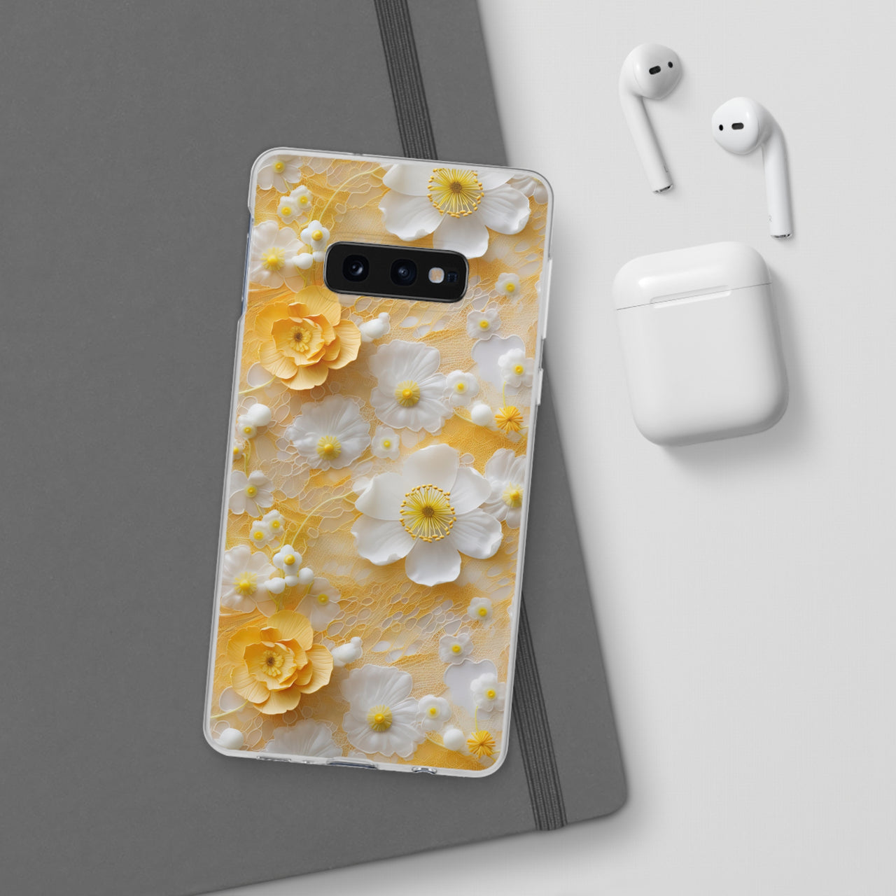 Yellow Floral - Flexi Cases for Samsung Galaxy S10, Samsung Galaxy S10E, & Samsung Galaxy S10 Plus