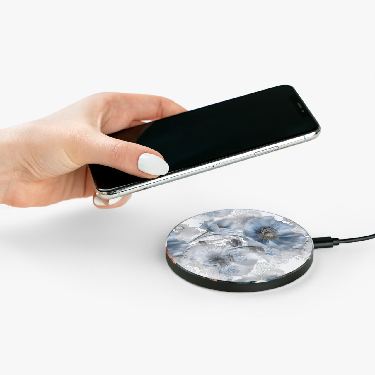 Blue Poppy Wireless Charger for Qi Enabled Phones