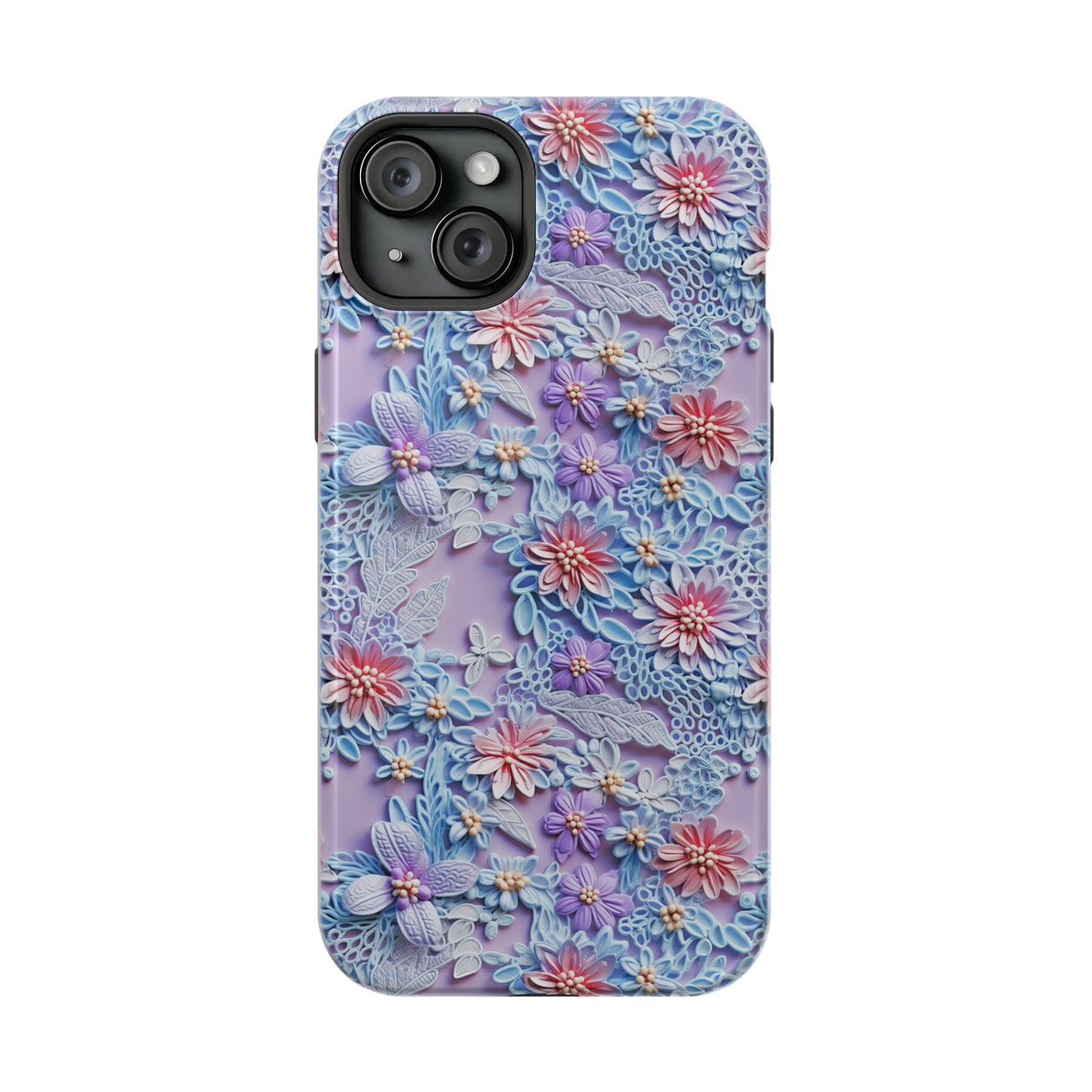 Cotton Candy Meadow - MagSafe Tough Case for iPhone 15, iPhone 15 Pro, iPhone 15 Plus, & iPhone 15 Pro Max