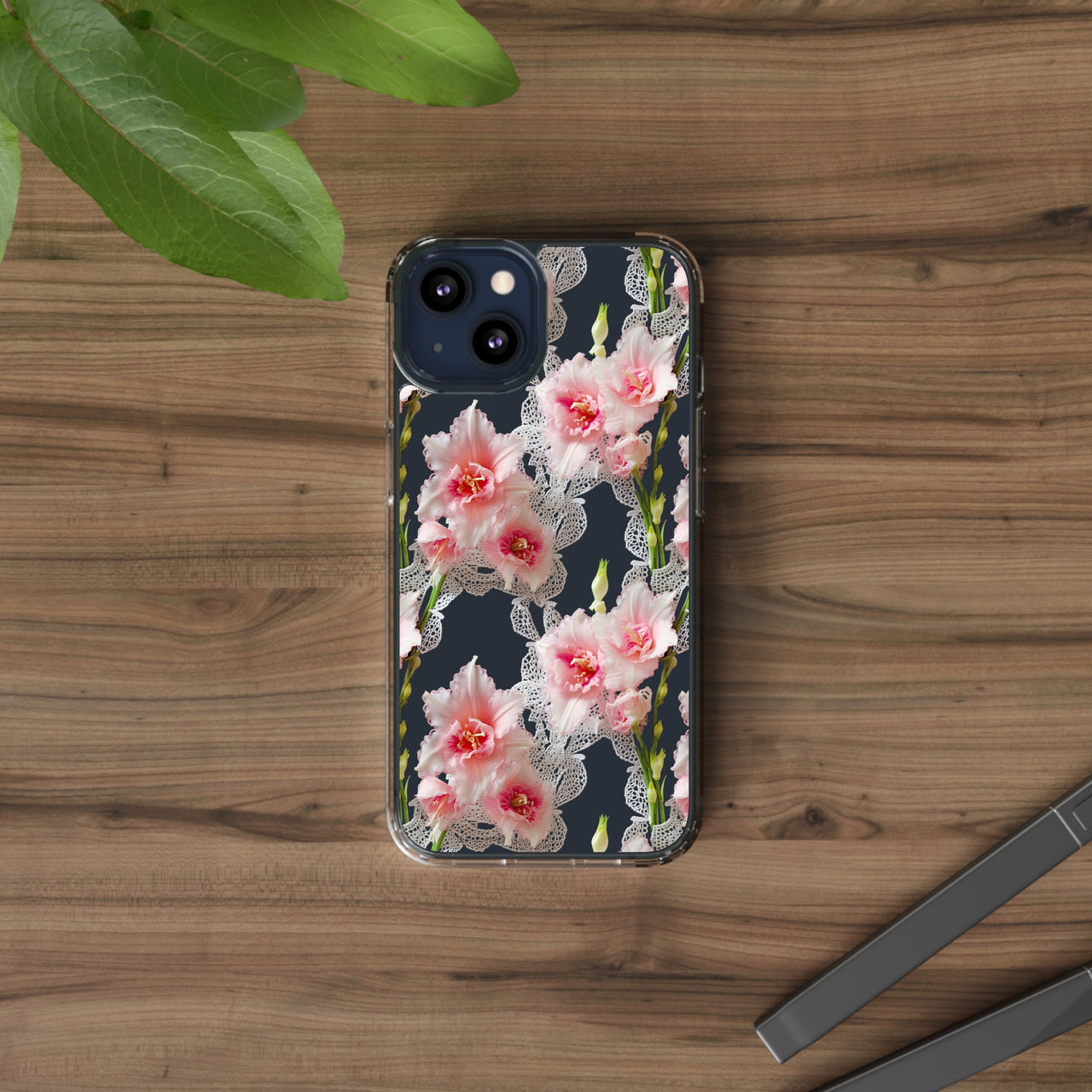 *Clear Case* Gladioli Garden - iPhone 13, iPhone 13 Mini, iPhone 13 Pro, iPhone 13 Pro Max - Supports Wireless Charging