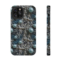 Thumbnail for Sea Foam Lace and Pearls Impact-Resistant Case for iPhone 12, iPhone 12 Mini, iPhone 12 Pro, and iPhone 12 Pro Max. Supports Wireless Charging.